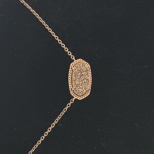 Kendra Scott Silver Pendant Necklace in Platinum Drusy